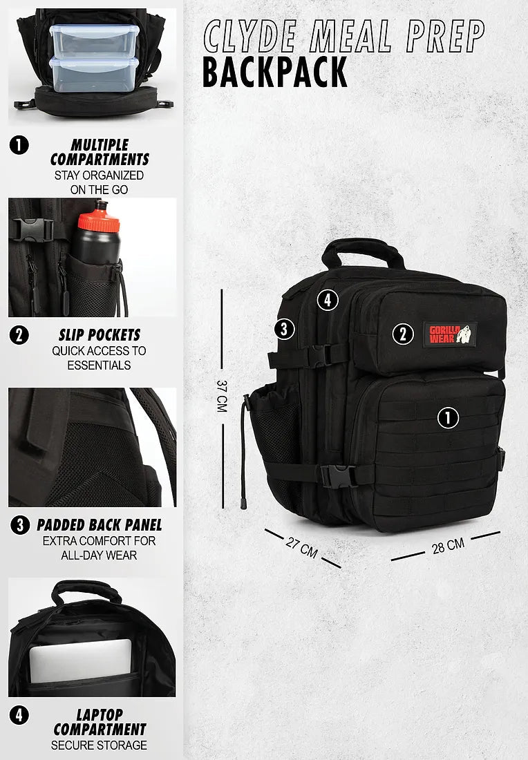 Clyde Meal Prep Backpack - GORILLA WEAR - MOON Fitness