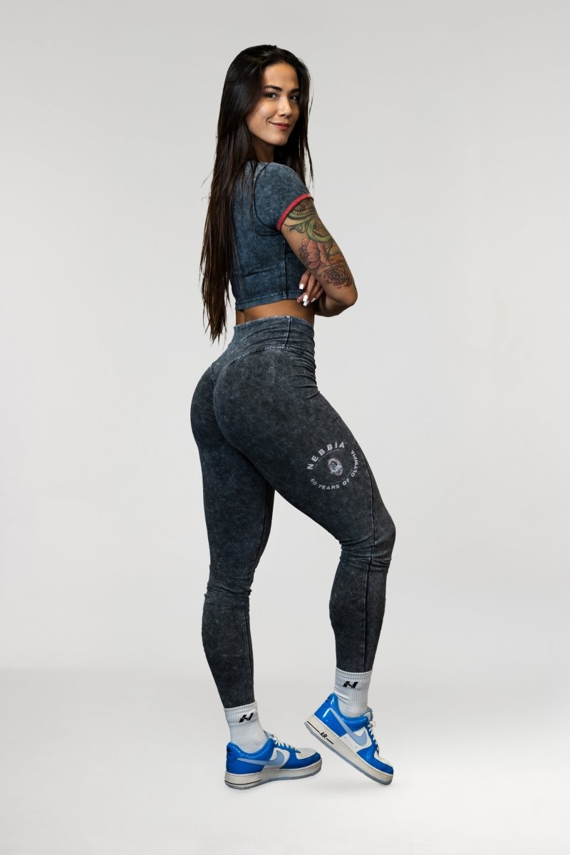 Washed Crop Top GOLDEN AGE 782 - NEBBIA - MOON Fitness