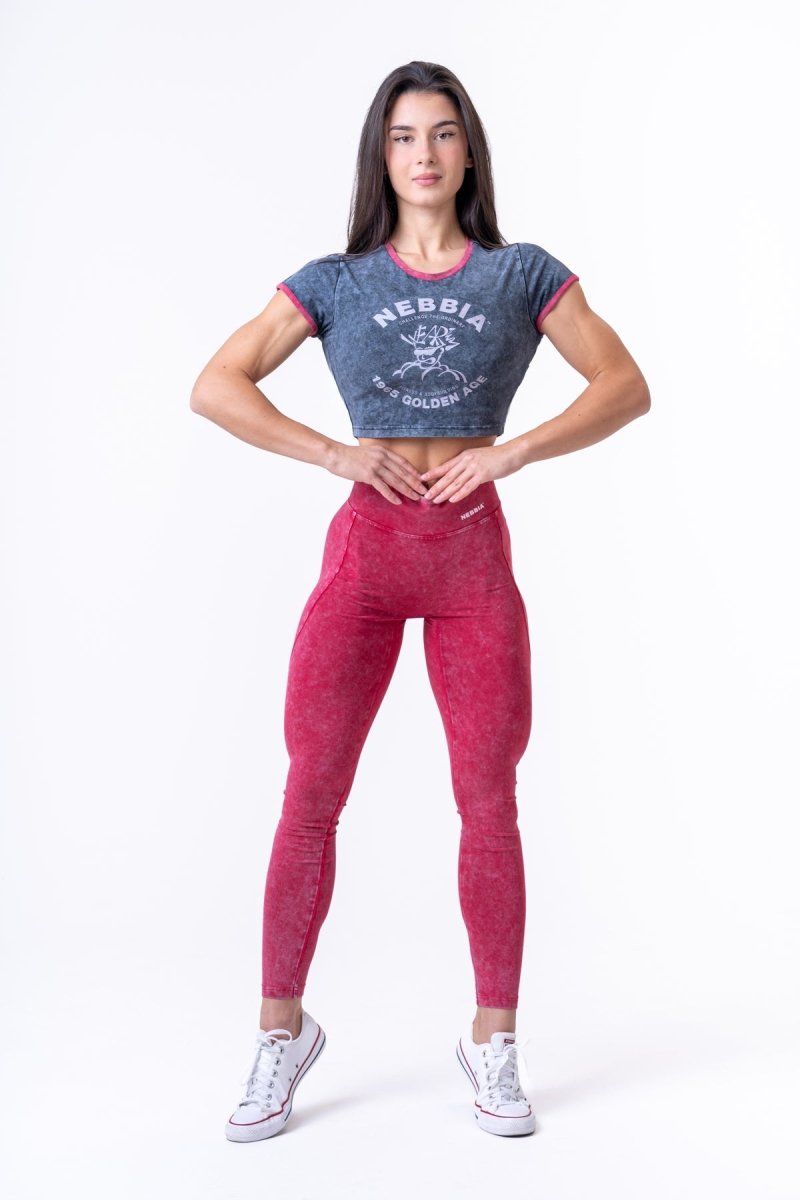 Washed High Waisted Leggings LEGACY 777 - NEBBIA - MOON Fitness