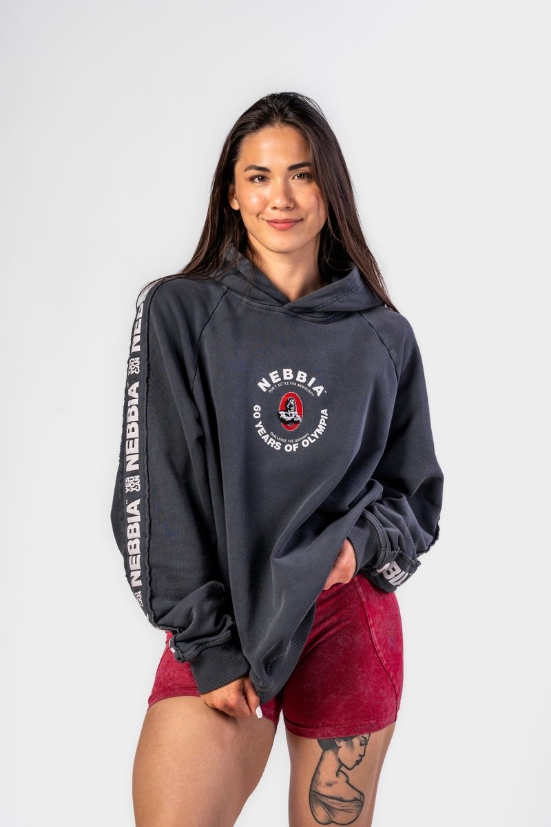 Washed Hoodie HERITAGE 793 - NEBBIA - MOON Fitness