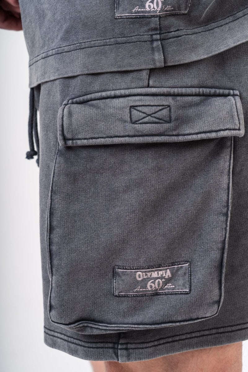 Washed Loose Fit Cargo Shorts LEGACY 787 - NEBBIA - MOON Fitness