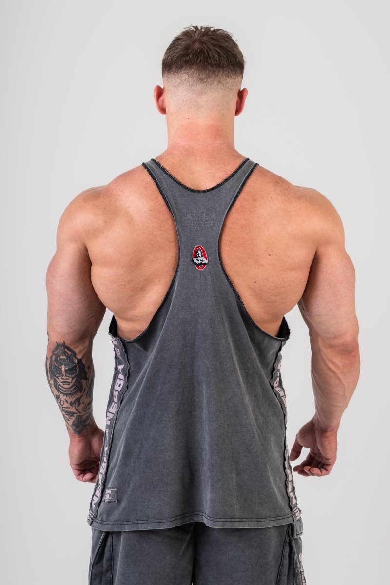 Washed Muscle Back Stringer GOLDEN AGE 791 - NEBBIA - MOON Fitness