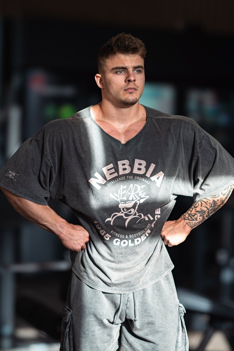 Washed Rag Top GOLDEN AGE 788 - NEBBIA - MOON Fitness