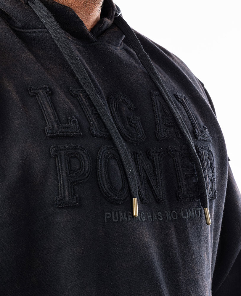 Hoodie Legal Power Stonewashed brushed inside Ottomix - LEGAL POWER - MOON Fitness