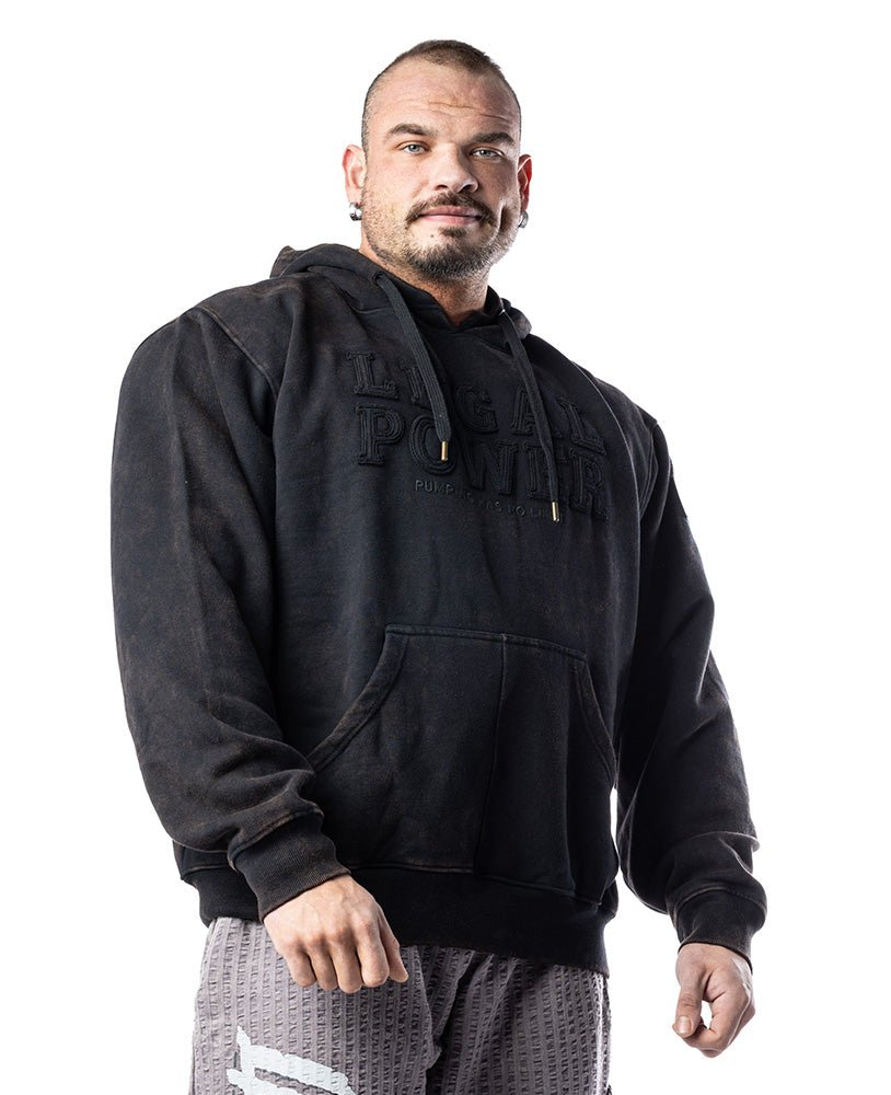 Hoodie Legal Power Stonewashed brushed inside Ottomix - LEGAL POWER - MOON Fitness