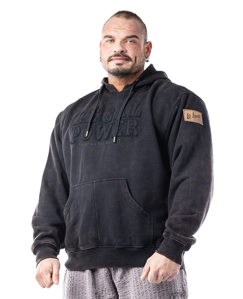 Hoodie Legal Power Stonewashed brushed inside Ottomix - LEGAL POWER - MOON Fitness