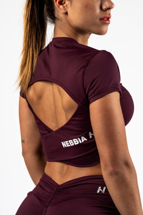 Top corto con schiena scoperta STRONG BEAUTY 430 - NEBBIA - MOON Fitness