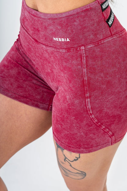 Washed High Waisted Leggings Shorts HERITAGE 780 - NEBBIA - MOON Fitness