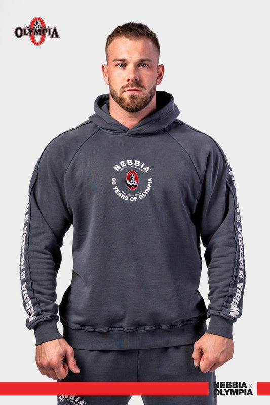 Washed Hoodie HERITAGE 793 - NEBBIA - MOON Fitness