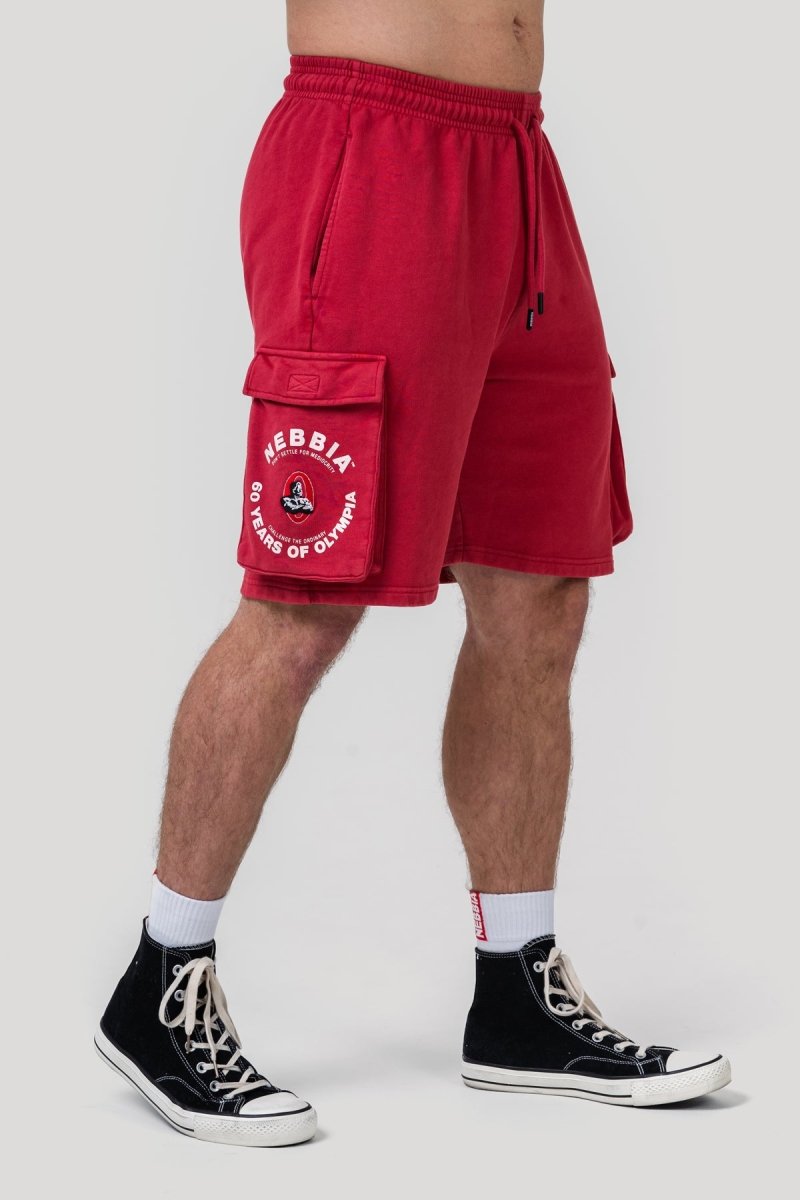 Washed Loose Fit Cargo Shorts LEGACY 787 - NEBBIA - MOON Fitness