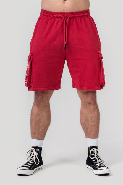 Washed Loose Fit Cargo Shorts LEGACY 787 - NEBBIA - MOON Fitness