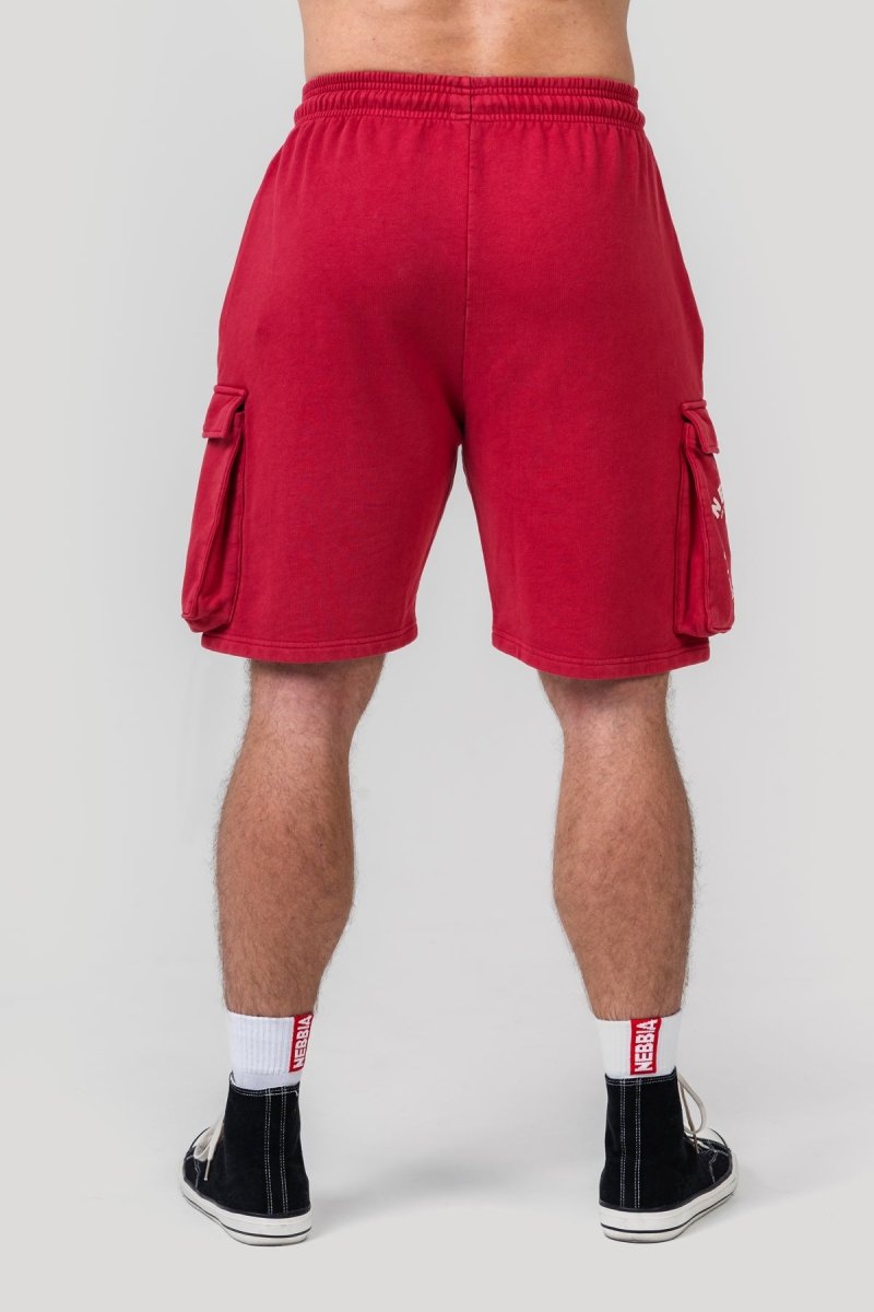 Washed Loose Fit Cargo Shorts LEGACY 787 - NEBBIA - MOON Fitness