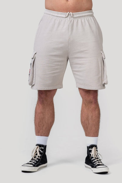 Washed Loose Fit Cargo Shorts LEGACY 787 - NEBBIA - MOON Fitness