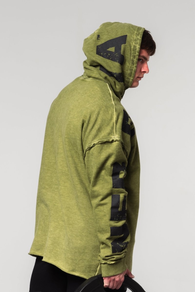 Washed - off Oversized Pullover Hoodie NO BS 371 - NEBBIA - MOON Fitness