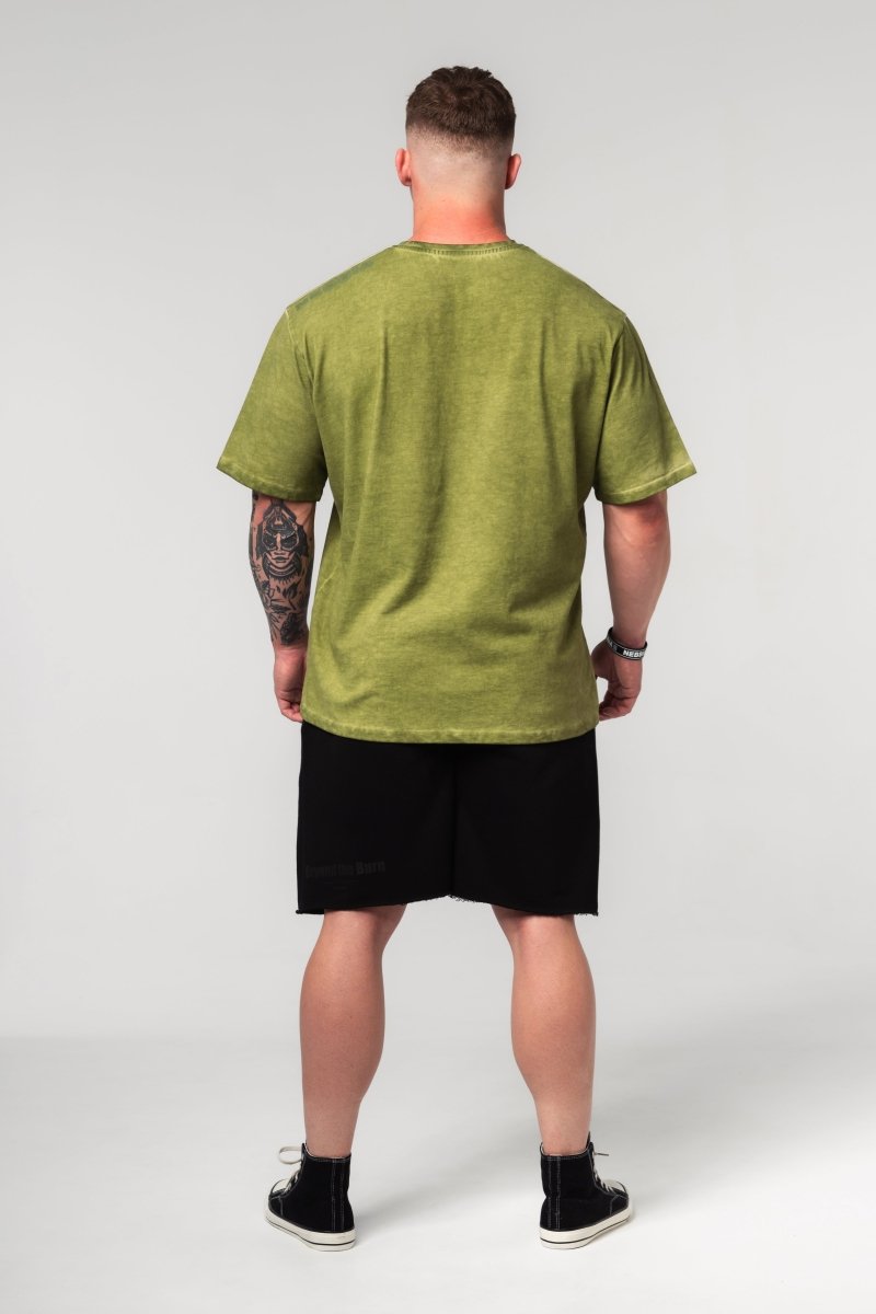 Washed - off Oversized T-shirt HERITAGE 355 - NEBBIA - MOON Fitness