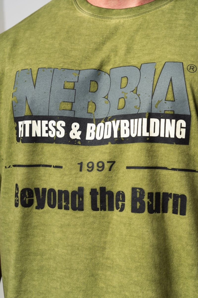 Washed - off Oversized T-shirt HERITAGE 355 - NEBBIA - MOON Fitness