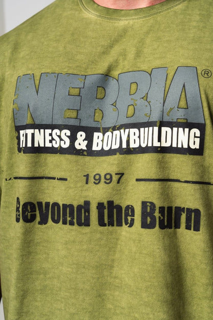 Washed - off Oversized T-shirt HERITAGE 355 - NEBBIA - MOON Fitness