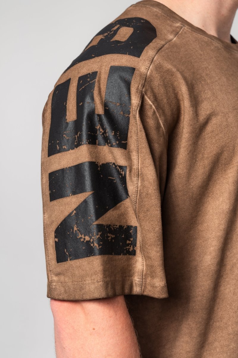 Washed - off Oversized T-shirt LIFTING CLUB 368 - NEBBIA - MOON Fitness