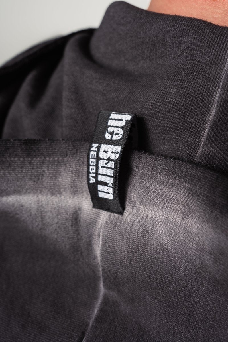 Washed - off Zip Up Hoodie GYM BRO 362 - NEBBIA - MOON Fitness
