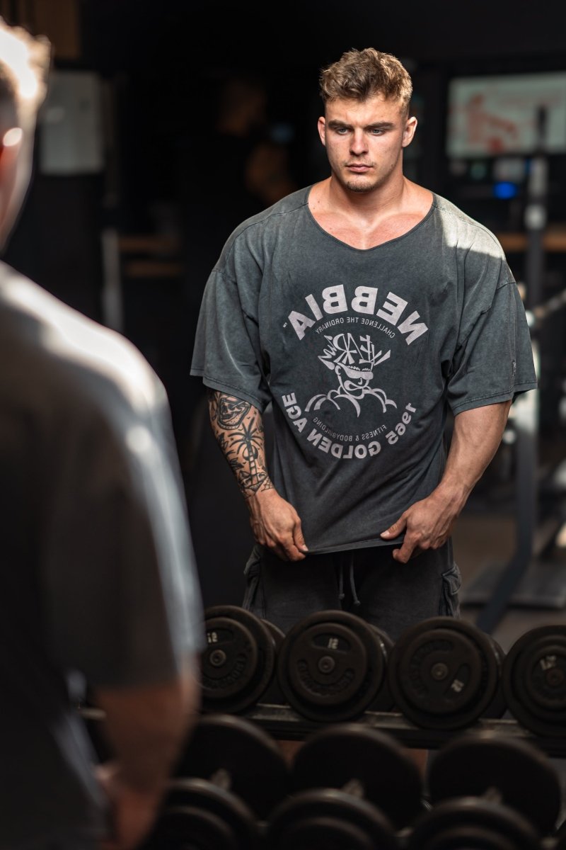 Washed Rag Top GOLDEN AGE 788 - NEBBIA - MOON Fitness
