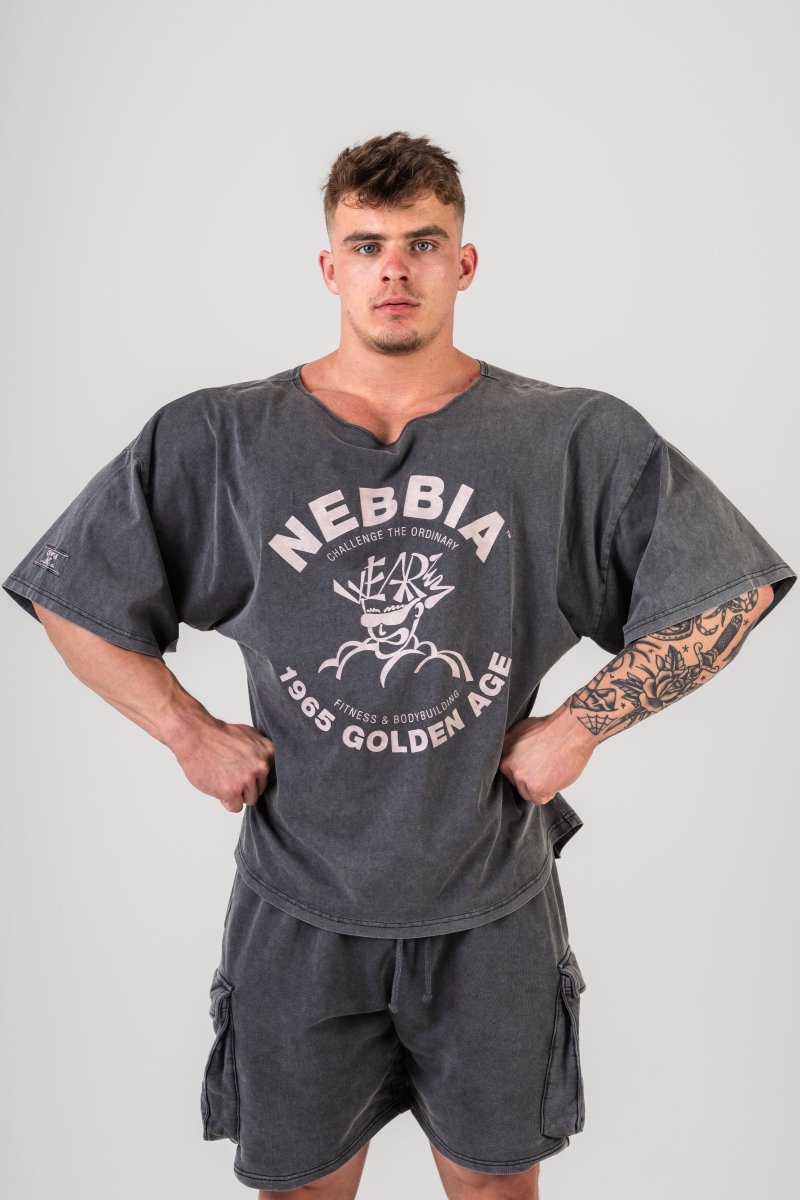 Washed Rag Top GOLDEN AGE 788 - NEBBIA - MOON Fitness