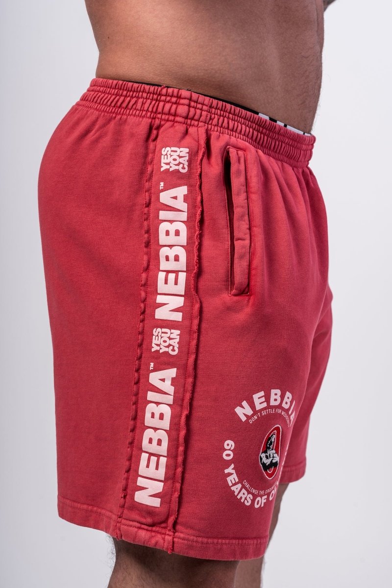 Washed Sweat Shorts LEGEND 786 - NEBBIA - MOON Fitness