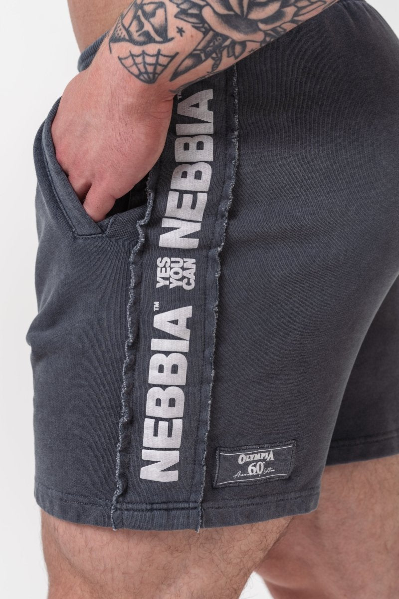Washed Sweat Shorts LEGEND 786 - NEBBIA - MOON Fitness