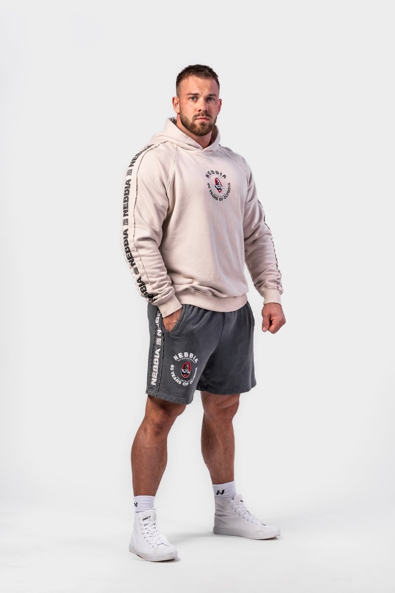 Washed Sweat Shorts LEGEND 786 - NEBBIA - MOON Fitness