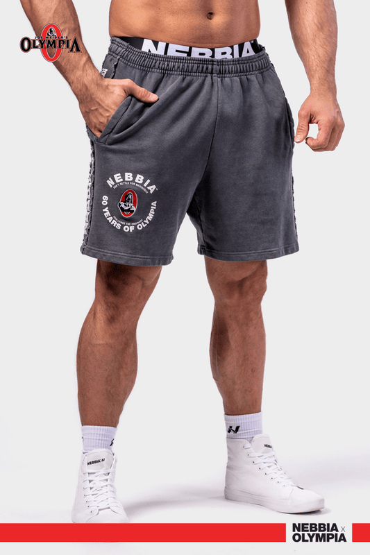 Washed Sweat Shorts LEGEND 786 - NEBBIA - MOON Fitness