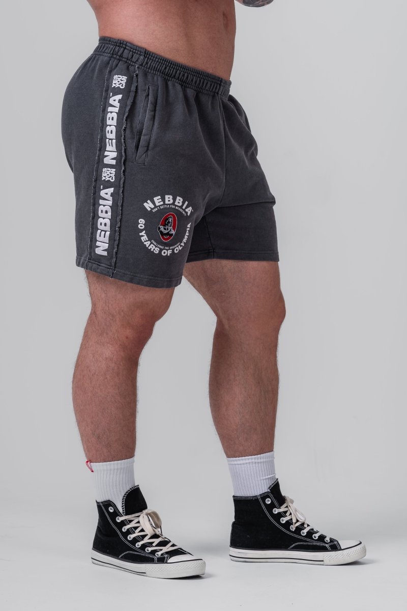 Washed Sweat Shorts LEGEND 786 - NEBBIA - MOON Fitness
