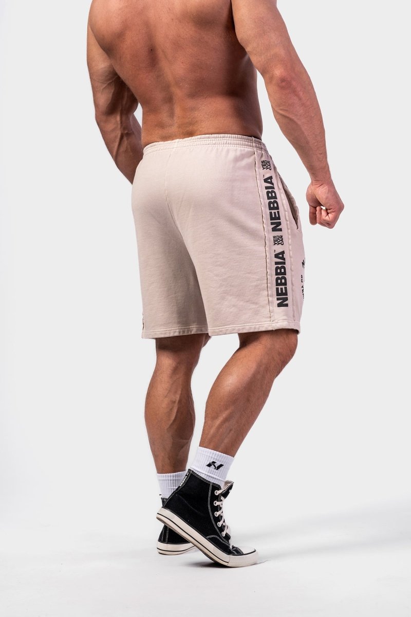 Washed Sweat Shorts LEGEND 786 - NEBBIA - MOON Fitness